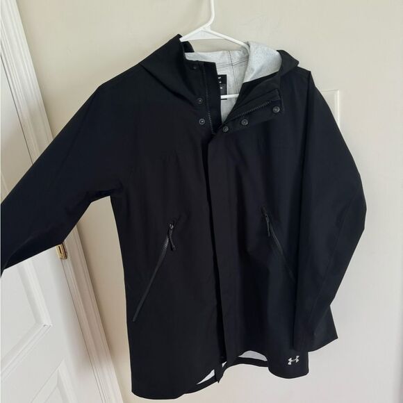 Under Armour Gust Rain Parka Jacket Women's XS Black Worn Once - Picture 2 of 7